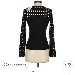 NWT Alexander Wang Black Cut-Out Sleeve Top